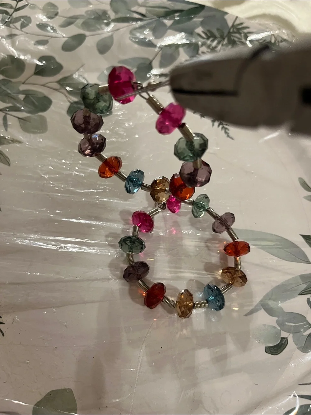 Multicolor Beaded Hoop Earrings - Women Jewelry